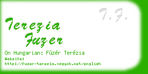 terezia fuzer business card